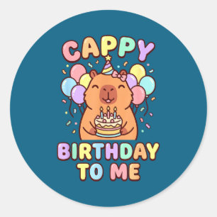 Adesivo Aniversário do capivara para mim aniversário do ca