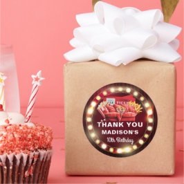 Adesivo Aniversário do Cinema Noturno de Foto Personalizad