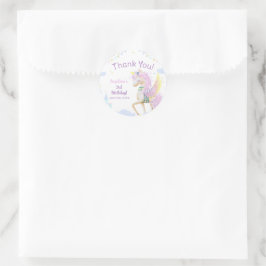 Adesivo Aniversário do Clássico Round Sticker.