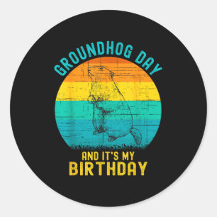 Adesivo Aniversário do Dia da Marmota 2 de Fevereiro Anive