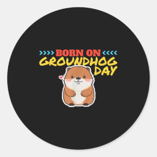 Adesivo Aniversário do Dia da Marmota do Punxsy Phils Fofo