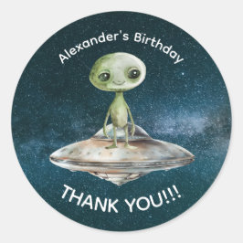 Adesivo Aniversário do Espaço Exterior da Invasão da alien