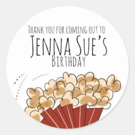 Adesivo Aniversário do Filme de Pipoca