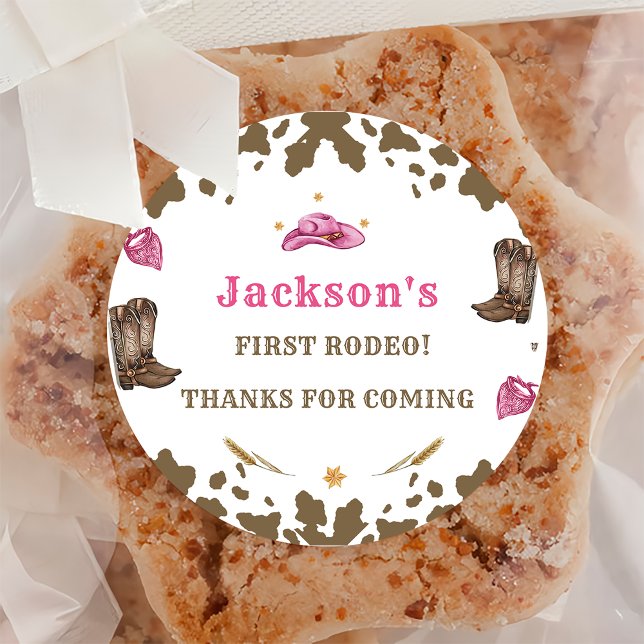 Adesivo Aniversário do Halloween Ocidental Obrigado Classe (Criador carregado)