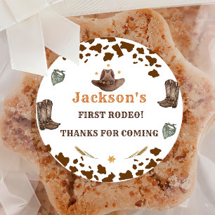 Adesivo Aniversário do Halloween Ocidental Obrigado Classe