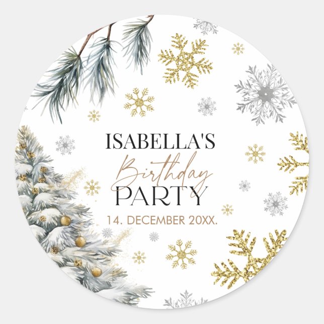 Adesivo Aniversário do inverno (Frente)