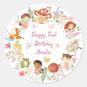 Adesivo Aniversário do Jardim das Fadas Flutter e Twirl