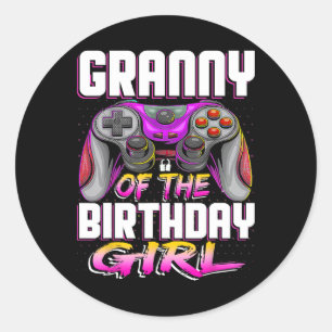 Adesivo Aniversário Do Jogo De Vídeo Da Gamer Girl