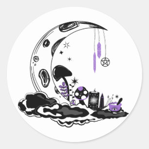 Adesivo Aniversário do Magic Mushroom Crystal Moon Garden