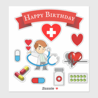 Adesivo Aniversário do Médico
