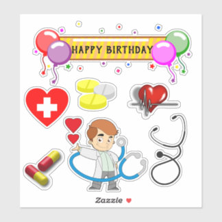 Adesivo Aniversário do Médico
