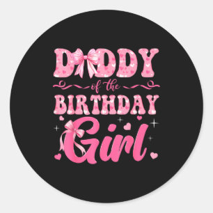 Adesivo Aniversário do Papai Família Coquette Rosa