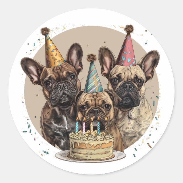 Adesivo Aniversário do Partido Bulls Francês (Frente)