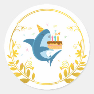 Adesivo Aniversário do Quadro Dourado Decorativo Floral ou