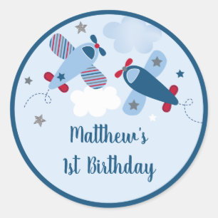 Adesivo Aniversário do Rapaz das Nuvens do Avião