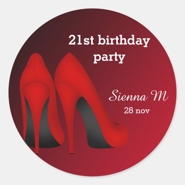 Adesivo Aniversário do Red Stilettos (Frente)
