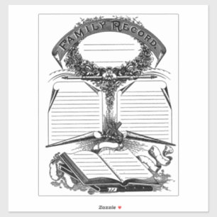 Adesivo Aniversário do Registro Familiar, Casamento de Mor