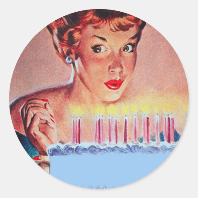 Adesivo Aniversário do Retro dos anos 50 (Frente)