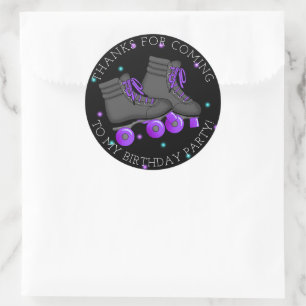 Adesivo Aniversário do Skate da garota Obrigado