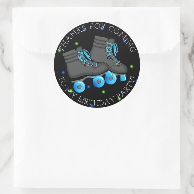 Adesivo Aniversário do Skate Roller Boy Obrigado (Bolsa)