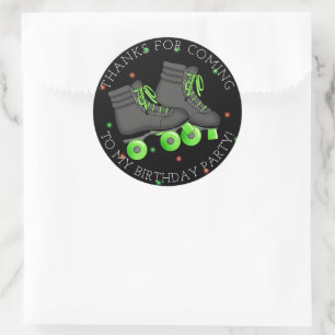 Adesivo Aniversário do Skate Roller Boy Obrigado