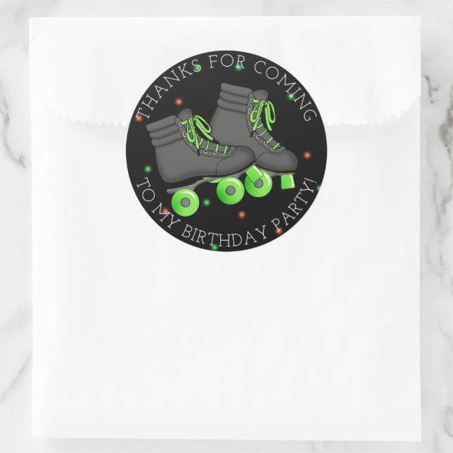 Adesivo Aniversário do Skate Roller Boy Obrigado (Bolsa)