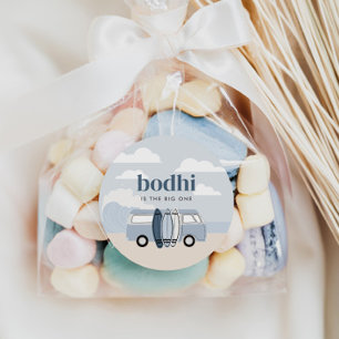 Adesivo Aniversário do Surf de praia dos grandes bebês