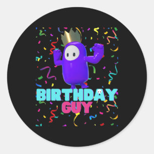 Adesivo Aniversário do Tema de Jogo Popular do Aniversário