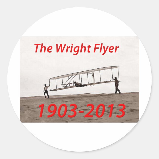 Adesivo Aniversário do Wright Flyer (1903-2013) (Frente)