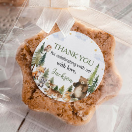 Adesivo Aniversário dos Animais da Floresta Cura