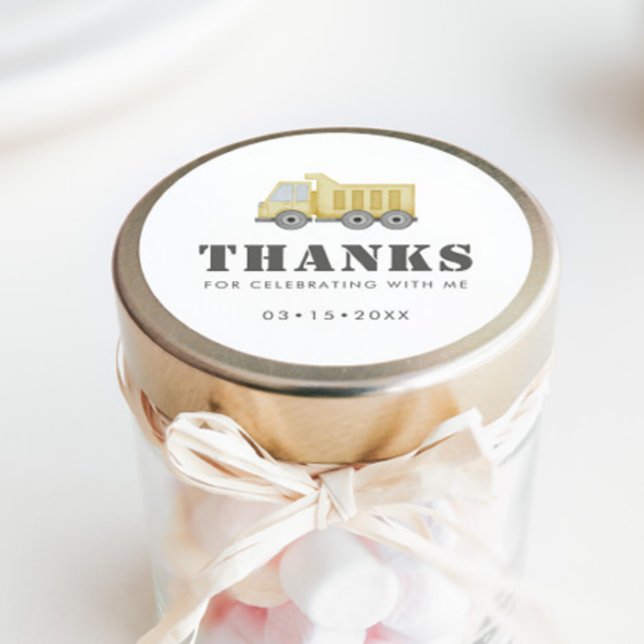 Adesivo Aniversário dos Veículos de Caminhão de Construção (Criador carregado)