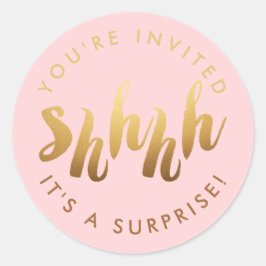 Adesivo Aniversário Dourado de Cor Personalizada da Surpre