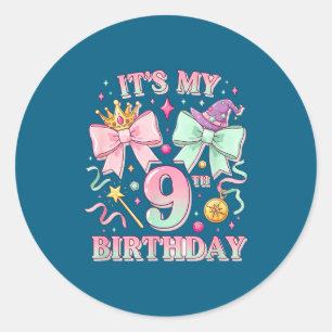 Adesivo Aniversário É o Meu 9º Aniversário Princesas Mágic
