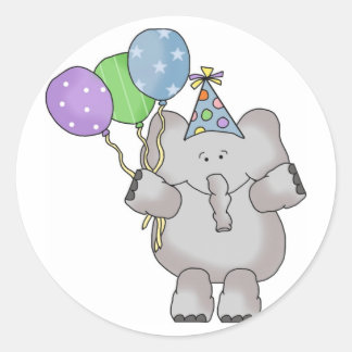 Adesivo Aniversário Elefante