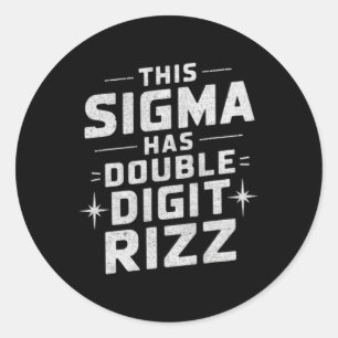 Adesivo Aniversário Engraçado de 10 Anos Rizz Sigma Brain