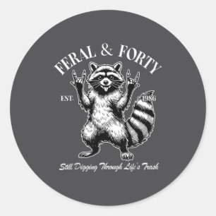 Adesivo Aniversário Engraçado de 40 anos Est 1986 Feral & 
