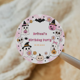 Adesivo Aniversário Espetacular de Fantasma de Halloween F