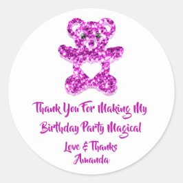 Adesivo Aniversário Favor Pinky Heart Beer Sweet Bear