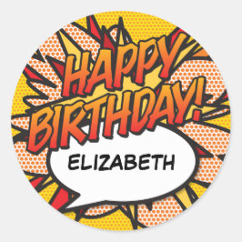 Adesivo ANIVERSÁRIO FELIZ Personalizado Divertido Moderno
