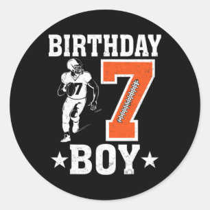 Adesivo Aniversário Garoto De 7 Anos De Idade 7 Birthd