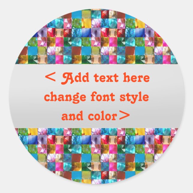 Adesivo ANIVERSÁRIO GEMS JEWELS PEARLS Fronteiras Frames (Frente)