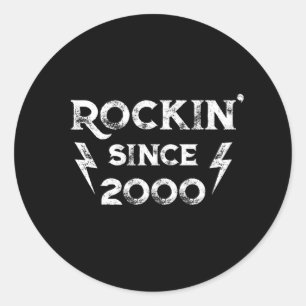 Adesivo Aniversário Gift Classic Rock para os anos 2000