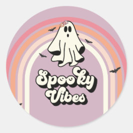 Adesivo aniversário Groovy Fantasma Halloween Vibrações As