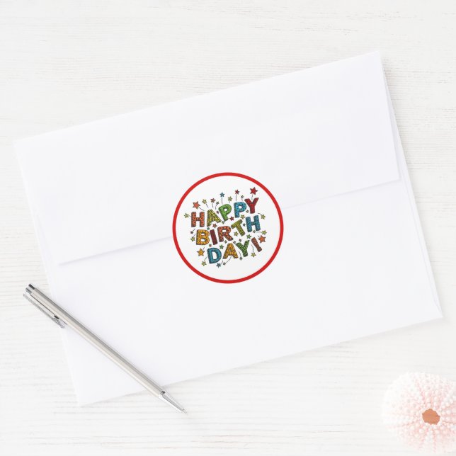 Adesivo Aniversário Incrível  (Envelope)