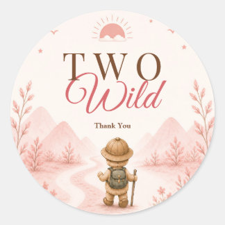 Adesivo Aniversário Infantil Exploradora Boho Rosa
