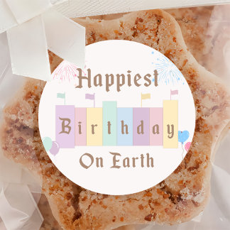 Adesivo Aniversário Mais Feliz Da Terra