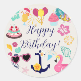 Adesivo Aniversário Náutico Fofo