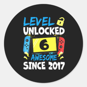 Adesivo Aniversário Nível 6 Desbloqueado Vídeo G Incrível 