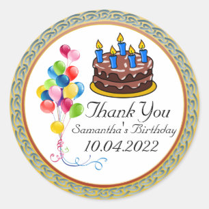 Adesivo Aniversário Obrigado Sticker