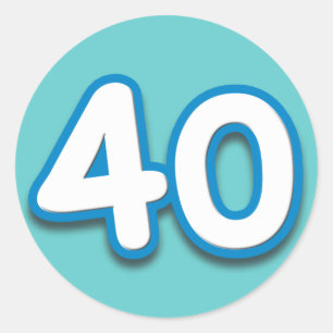 Adesivo Aniversário ou Aniversário de 40 Anos - Adicionar